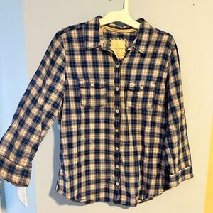 Vintage Gilly Hicks 3/4 sleeve button down shirt